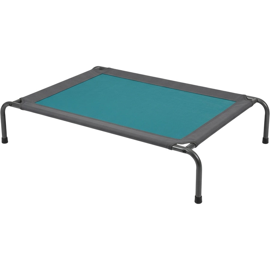 Loftx XL Elevated Mesh Dog Cot 120 x 80 cm Teal and Graphite